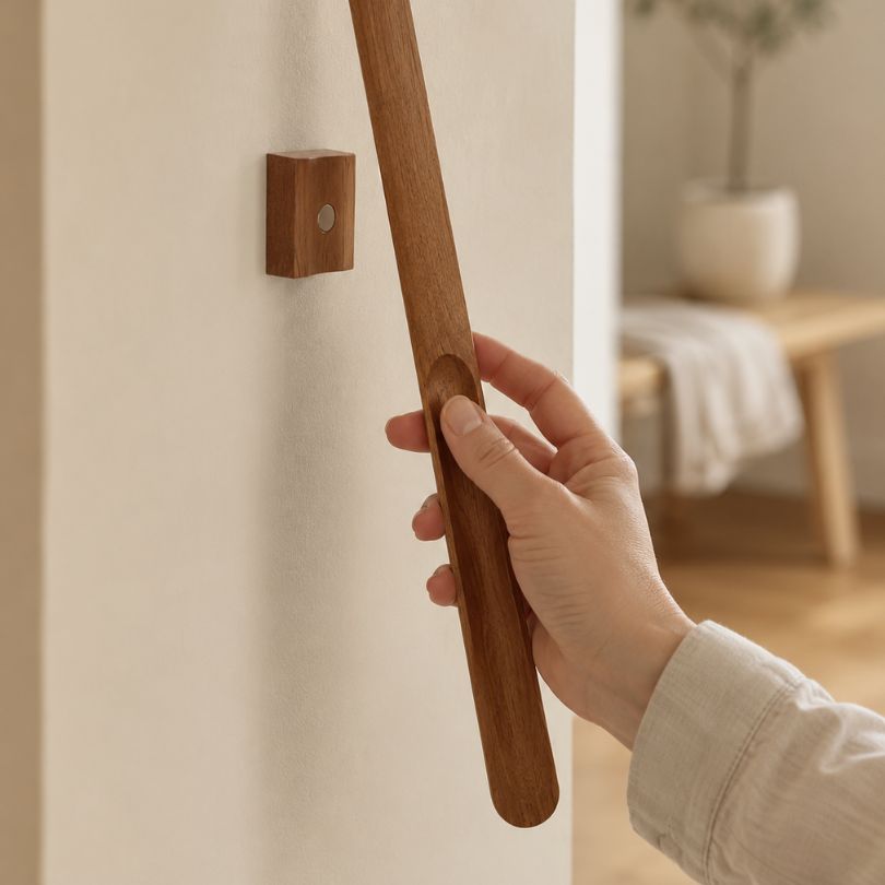 StepEase™ - Magnetischer Holz-Schuhlöffel