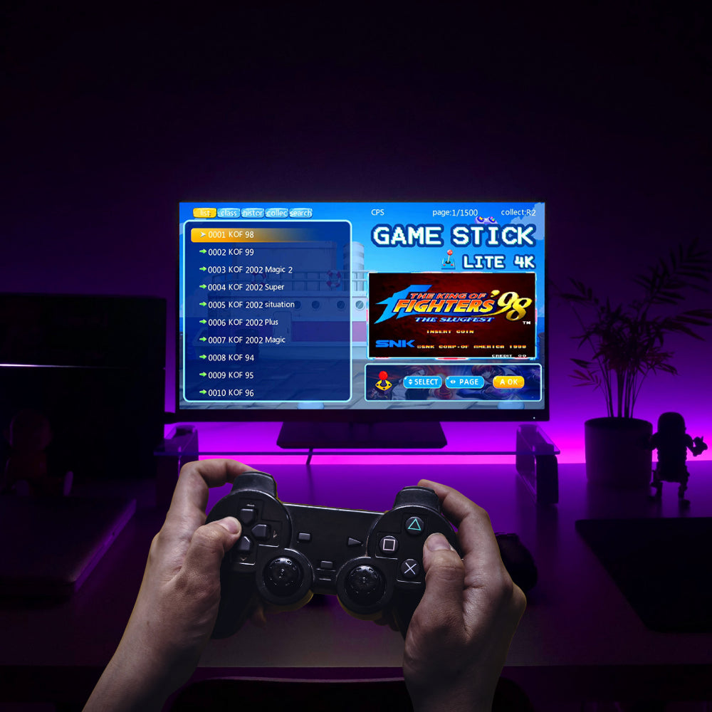 GameStick™ - 15'000 RETRO SPIELE + 2 KABELLOSE CONTROLLER