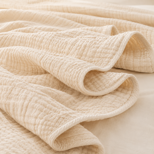 Musselin-Decke - 100% Bio Musselin Baumwolle